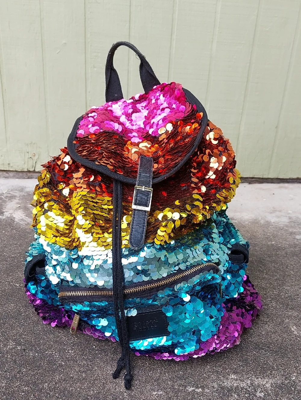 Victoria’s Secret PINK Rainbow Sequin Backpack